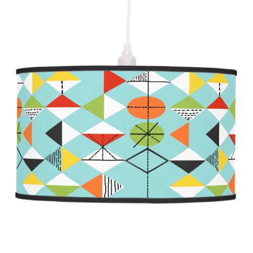 Retro Harlequin Pattern Pendant Lamp