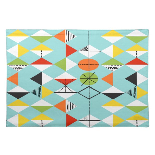 Retro Harlequin Pattern Placemat (Front)