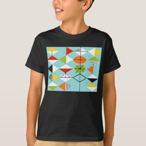 Retro Harlequin Pattern T_Shirt