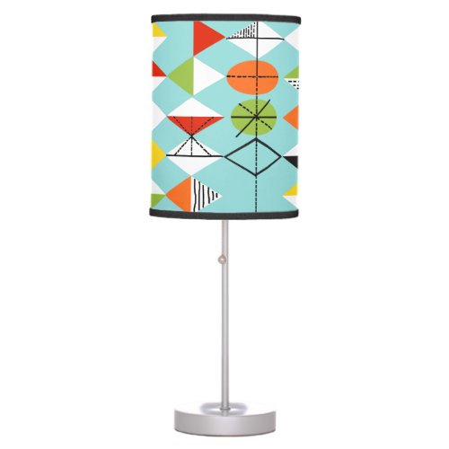 Retro Harlequin Pattern Table Lamp