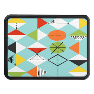 Retro Harlequin Pattern Trailer Hitch Cover