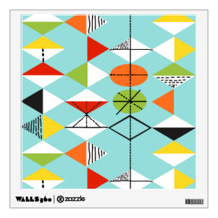 Retro Harlequin Pattern Wall Decal