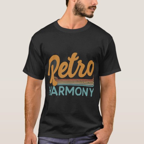 Retro Harmony Nostalgic T_shirt Design