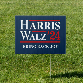 Retro Harris Walz '24 - Bring back joy Sign