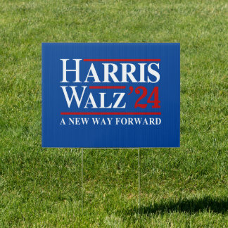 Retro Harris Walz '24 - New way forward Sign