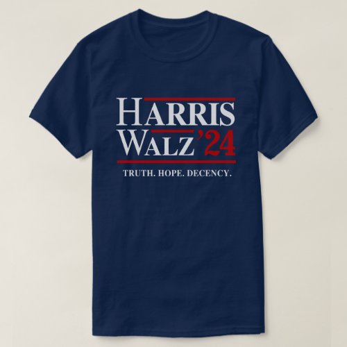 Retro Harris Walz 24 _ Truth Hope Decency T_Shirt