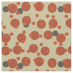 Retro Harvest Moon 1970s Orange Orbit   Fabric