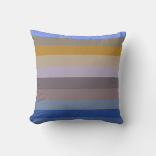 Retro Harvest Stripe Pattern Throw Pillow
