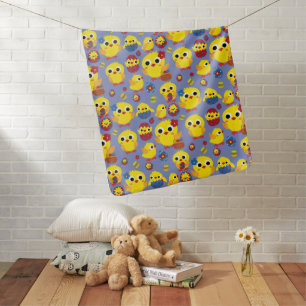 Retro Hatch Easter Eggs Baby Blanket