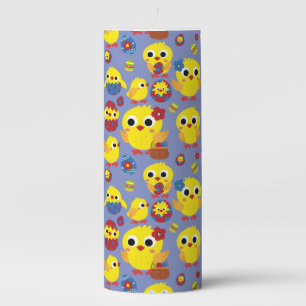 Retro Hatch Easter Eggs Pillar Candle
