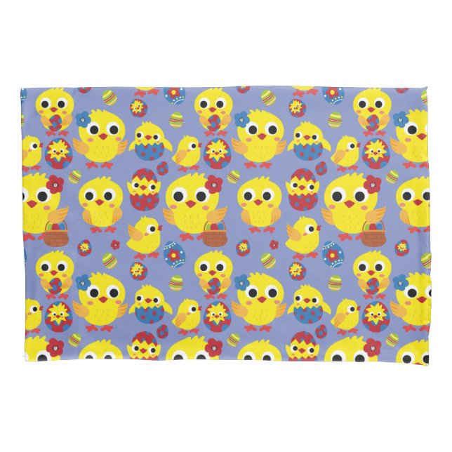 Retro Hatch Easter Eggs Pillow Case (Front)