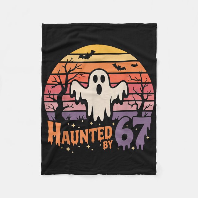 Retro Haunted Meme 67 Six Seven 6 7  Fleece Blanket (Front)