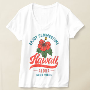 Retro Hawaii hibiscus aloha welcome vintage T-Shirt