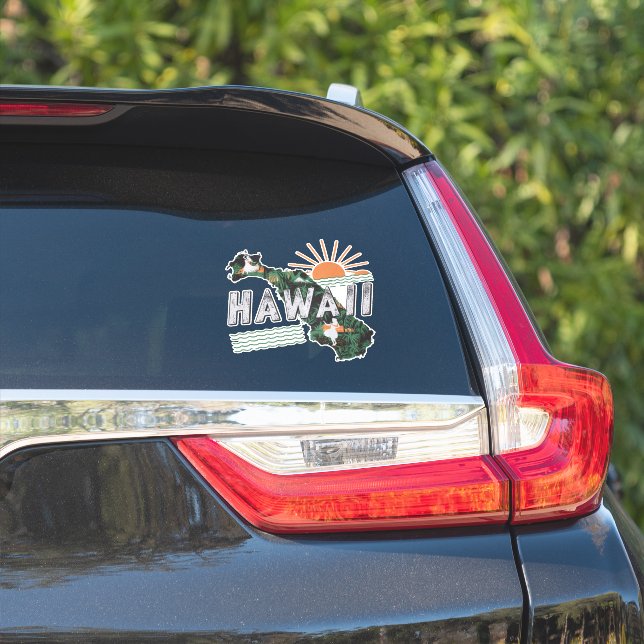 Retro Hawaii  Sticker (Car Side)