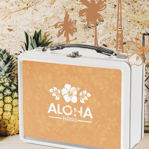 Retro Hawaiian Aloha Greeting Lunchbox
