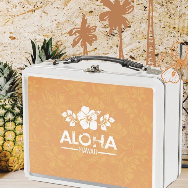 Retro Hawaiian Aloha Greeting Lunchbox (Creator Uploaded)