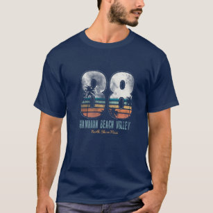 Retro Hawaiian Beach Volleyball Sports T-Shirt