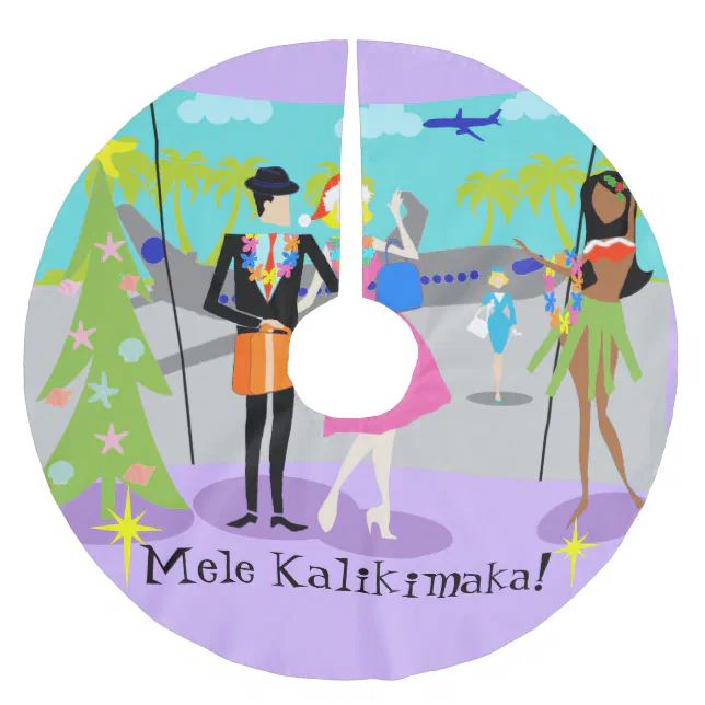 Retro Hawaiian Christmas Tree Skirt Zazzle