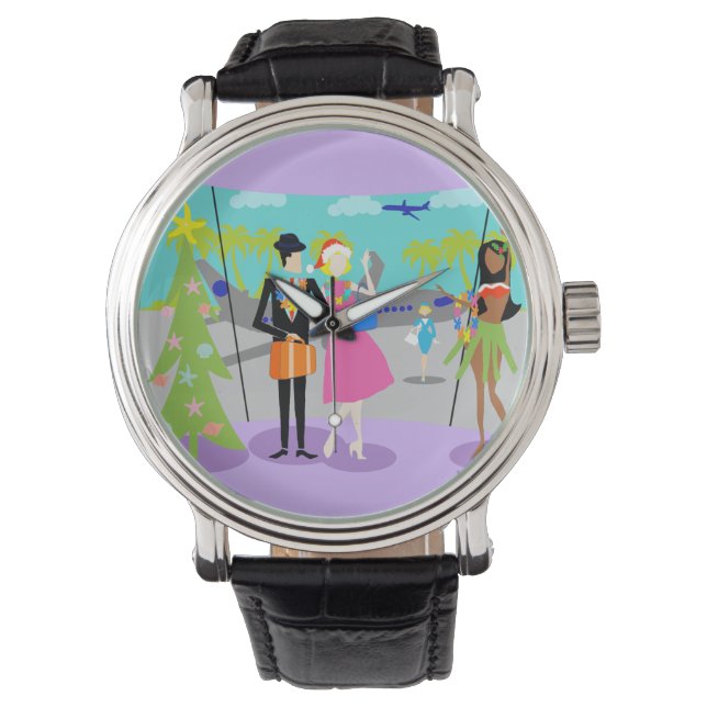 Retro Hawaiian Christmas Watch (Front)