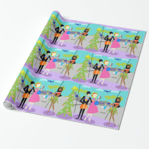 Retro Hawaiian Christmas Wrapping Paper