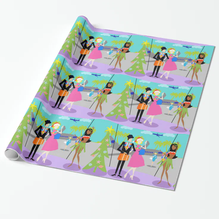 Hawaiian Christmas Wrapping Paper 