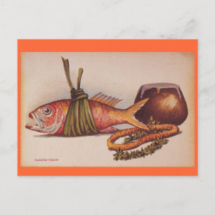 Retro Hawaiian Luau Postcard