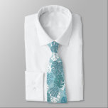 Retro Hawaiian Monstera Leaf Summer Blues Neck Tie<br><div class="desc">Bring a happy Hawaiian summer,  retro nature vibe with you wherever you go wearing this cool accessory. Monstera (split-leaf philodendron) grows all over Hawaii and is a common motif in Hawaiian design. This design is also available on  other clothing items and household decor products.</div>