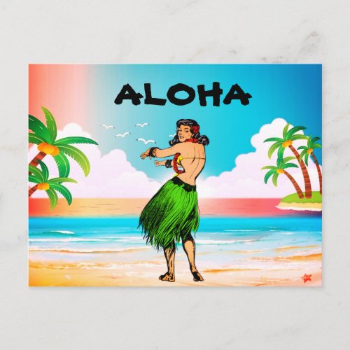 Retro Hawaiian Postcard 