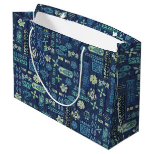 Retro Hawaiian Tiki Icons Large Gift Bag