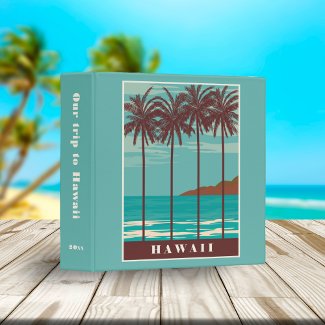 Retro Hawaiian Travel Poster Scrapbook