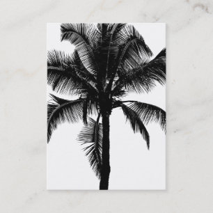 Retro Hawaiian Tropical Palm Tree Silhouette Black Business Card