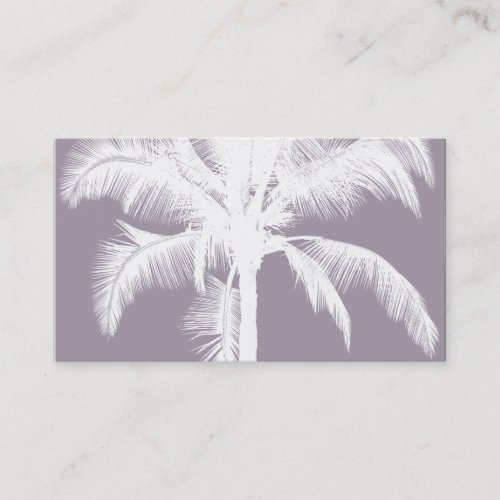 Retro Hawaiian Tropical Palm Tree Vintage Purple Business Card