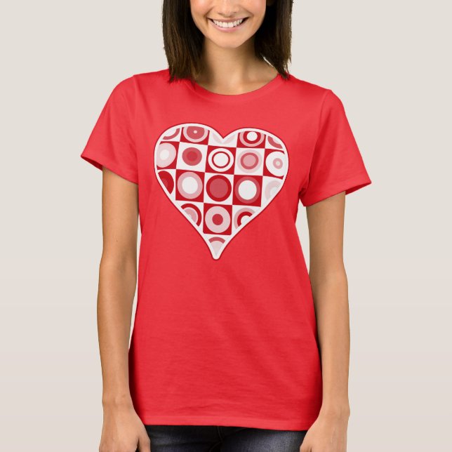 Retro Heart 60s Style T-Shirt (Front)