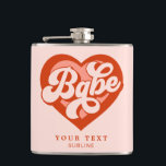 Retro Heart Bride Babe Tribe Bachelorette  Flask<br><div class="desc">Retro Heart Bride Babe Tribe Bachelorette Vinyl Wrapped Flask</div>