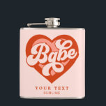 Retro Heart Bride Babe Tribe Bachelorette  Flask<br><div class="desc">Retro Heart Bride Babe Tribe Bachelorette Vinyl Wrapped Flask</div>