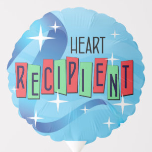 Retro Heart Recipient w/ Donate Life 2 sided Balloon
