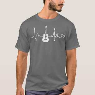 Retro Heartbeat Guitar Awesome Guitarist Clothing  T-Shirt