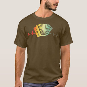 Retro Heartbeat Piano Air Accordion  Squeezebox Gi T-Shirt
