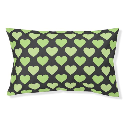 Retro Hearts Background _ Green Pet Bed