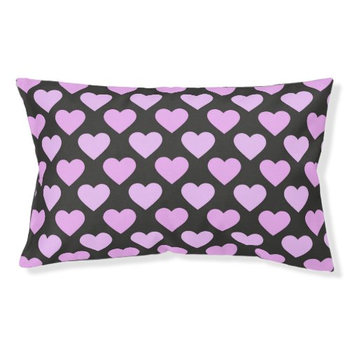 Retro Hearts Background _ Light Purple  Pet Bed