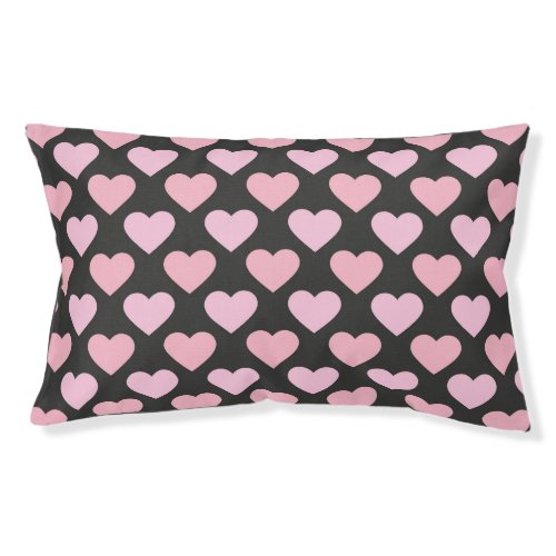 Retro Hearts Background _ Pink Pet Bed
