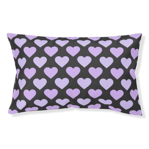 Retro Hearts Background _ Purple  Pet Bed