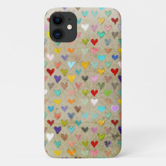 Retro Hearts iPhone 11 Case