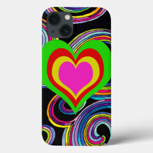 Retro Hearts ~ iPad Plastic 2/3/4 Case