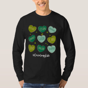 Retro Hearts Oncology Nurse Life  St Patrick s Day T-Shirt