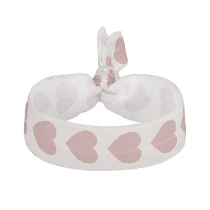 Retro Hearts Pink Burgundy Y2K Style Elastic Hair Tie