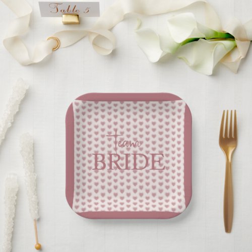 Retro Hearts Pink Burgundy Y2K Style Paper Plates