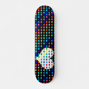 Retro Hearts Skateboard