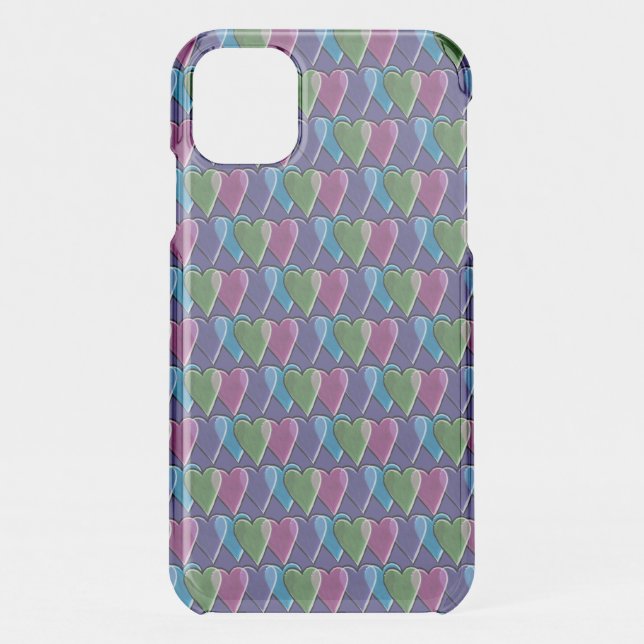 Retro Hearts Valentine's Day Pattern               Uncommon iPhone Case (Back)