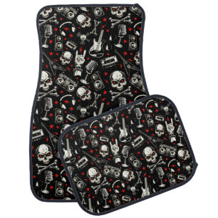 Retro Heavy Metal Pattern Car Floor Mat